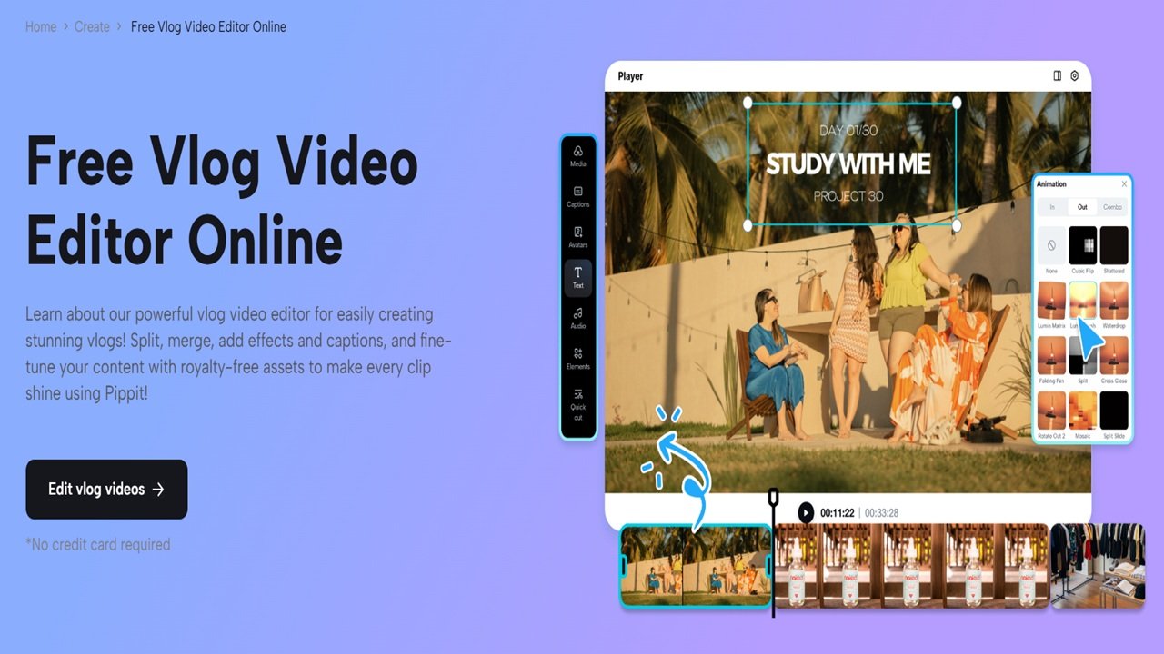 Ways of Editing Professional Vlogs for Social Media with Pippit AI
